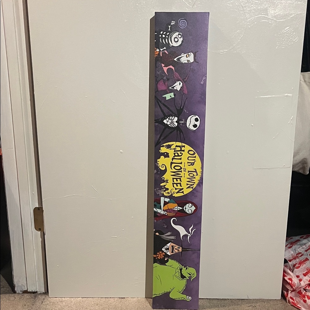 Halloween Character Wall Art - Purple and Yellow